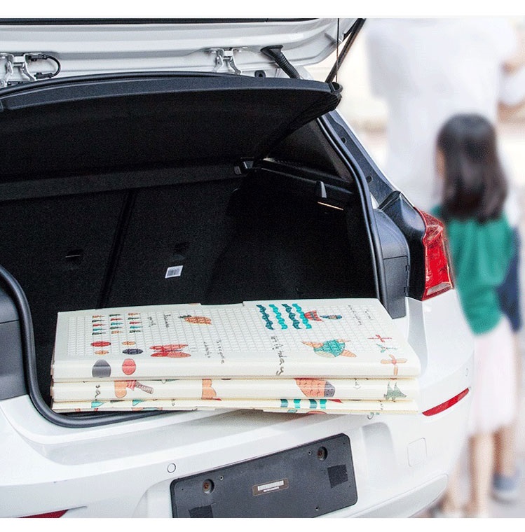 Bebek oyun matı, katlanır bebek emekleme paspası, su ge&ccedil;irmez geri d&ouml;n&uuml;ş&uuml;ml&uuml; Infant k&ouml;p&uuml;k toksik olmayan kaymaz taşınabilir oyun matı bebek i&ccedil;in