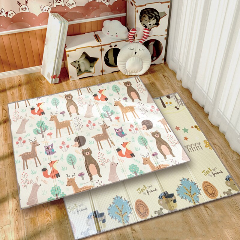 Bebek oyun matı, katlanır bebek emekleme paspası, su geçirmez geri dönüşümlü Infant köpük toksik olmayan kaymaz taşınabilir oyun matı bebek için Bebek oyun matı, katlanır bebek emekleme paspası, su geçirmez geri dönüşümlü Infant köpük toksik olmayan kaymaz taşınabilir oyun matı bebek için