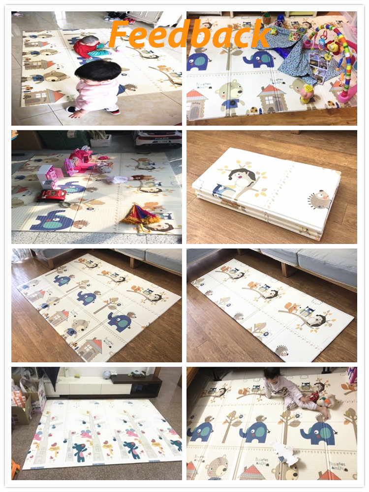 Bebek oyun matı, katlanır bebek emekleme paspası, su ge&ccedil;irmez geri d&ouml;n&uuml;ş&uuml;ml&uuml; Infant k&ouml;p&uuml;k toksik olmayan kaymaz taşınabilir oyun matı bebek i&ccedil;in