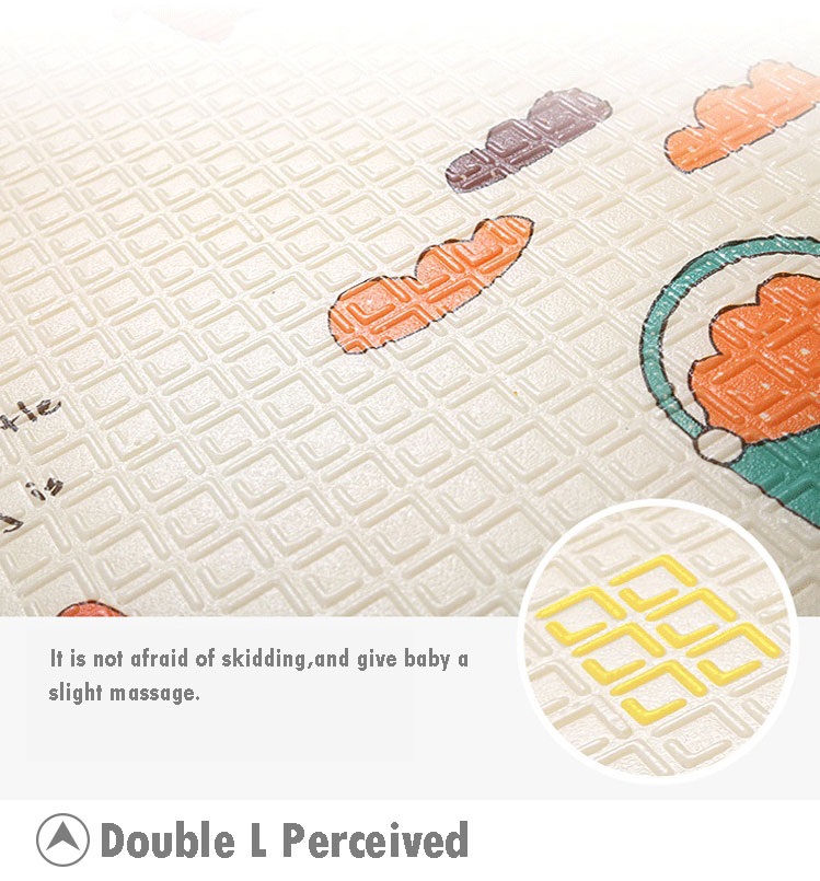 Bebek oyun matı, katlanır bebek emekleme paspası, su ge&ccedil;irmez geri d&ouml;n&uuml;ş&uuml;ml&uuml; Infant k&ouml;p&uuml;k toksik olmayan kaymaz taşınabilir oyun matı bebek i&ccedil;in