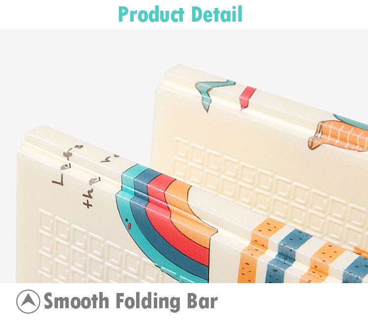 Bebek oyun matı, katlanır bebek emekleme paspası, su ge&ccedil;irmez geri d&ouml;n&uuml;ş&uuml;ml&uuml; Infant k&ouml;p&uuml;k toksik olmayan kaymaz taşınabilir oyun matı bebek i&ccedil;in