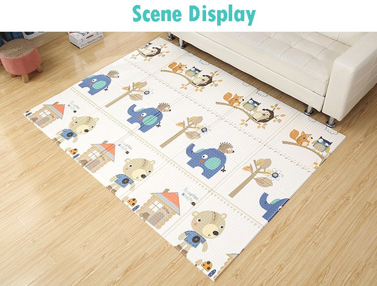 Bebek oyun matı, katlanır bebek emekleme paspası, su ge&ccedil;irmez geri d&ouml;n&uuml;ş&uuml;ml&uuml; Infant k&ouml;p&uuml;k toksik olmayan kaymaz taşınabilir oyun matı bebek i&ccedil;in