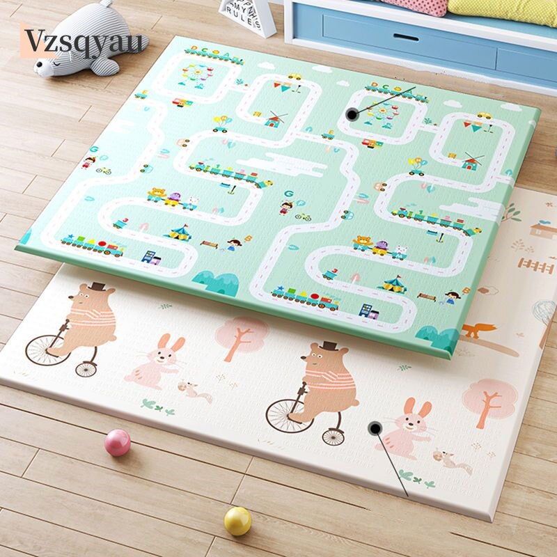 Katlanabilir su geçirmez çok fonksiyonlu zemin yürümeye başlayan bebekler halı geri dönüşümlü taşınabilir bebek oyun paspaslar çift taraflı emekleme paspası oyuncaklar Katlanabilir su geçirmez çok fonksiyonlu zemin yürümeye başlayan bebekler halı geri dönüşümlü taşınabilir bebek oyun paspaslar çift taraflı emekleme paspası oyuncaklar