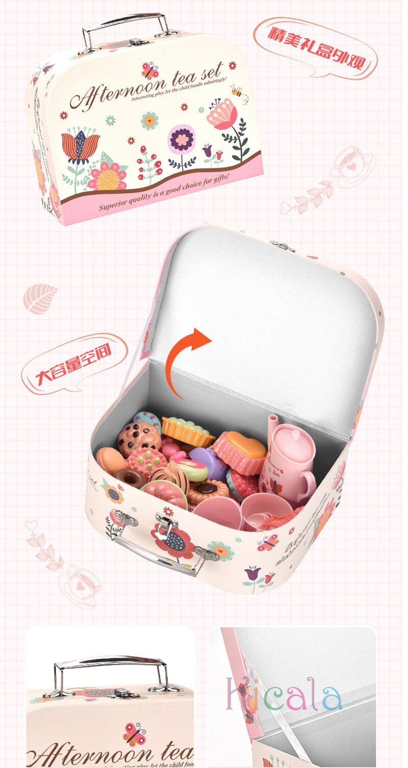 Kız oyuncakları kendi oyuncak oyuncak oyun sim&uuml;lasyonu &ccedil;ay yemek kek seti oyun evi mutfak ikindi &ccedil;ay oyunu oyuncakları &ccedil;ocuklar i&ccedil;in hediyeler &ccedil;ocuklar