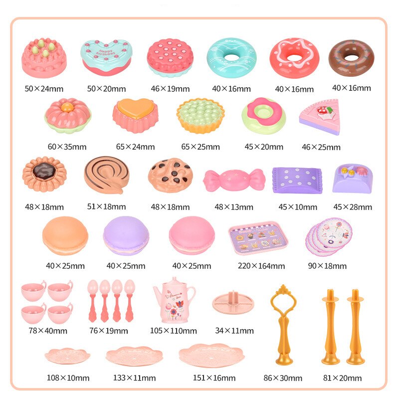 Kız oyuncakları kendi oyuncak oyuncak oyun sim&uuml;lasyonu &ccedil;ay yemek kek seti oyun evi mutfak ikindi &ccedil;ay oyunu oyuncakları &ccedil;ocuklar i&ccedil;in hediyeler &ccedil;ocuklar