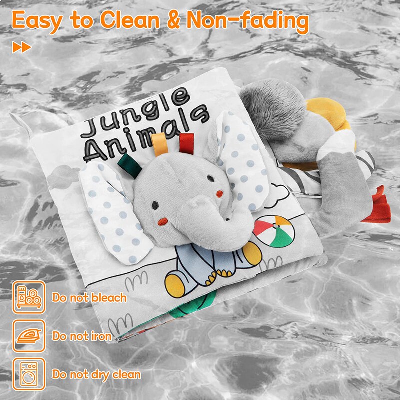 Libros suaves para bebés con tacto 3D, libro de tela de alto contraste, juguetes sensoriales para cochecito de aprendizaje temprano para niños pequeños de 0 a 12 meses Libros suaves para bebés con tacto 3D, libro de tela de alto contraste, juguetes sensoriales para cochecito de aprendizaje temprano para niños pequeños de 0 a 12 meses