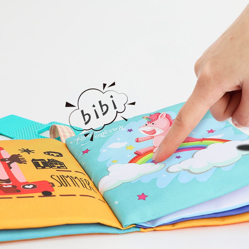 Libro de tela de animales para beb&eacute;, juguetes educativos de aprendizaje suave para beb&eacute;s, libros sensoriales montessori de desarrollo, juguetes para beb&eacute;s de 0 a 12 meses