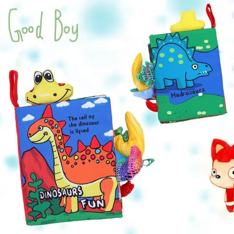 Libro de tela de animales para beb&eacute;, juguetes educativos de aprendizaje suave para beb&eacute;s, libros sensoriales montessori de desarrollo, juguetes para beb&eacute;s de 0 a 12 meses