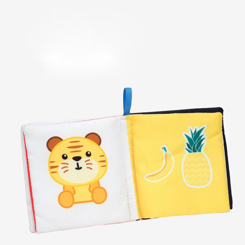 Libro de tela de animales para beb&eacute;, juguetes educativos de aprendizaje suave para beb&eacute;s, libros sensoriales montessori de desarrollo, juguetes para beb&eacute;s de 0 a 12 meses