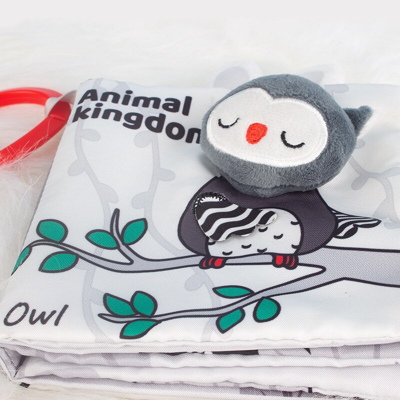 Libro de tela de juguete para beb&eacute;, libro de actividades de tela blanco y negro, libros sensoriales para beb&eacute;s, juguetes montessori de desarrollo temprano para ni&ntilde;os de 0 a 12 meses