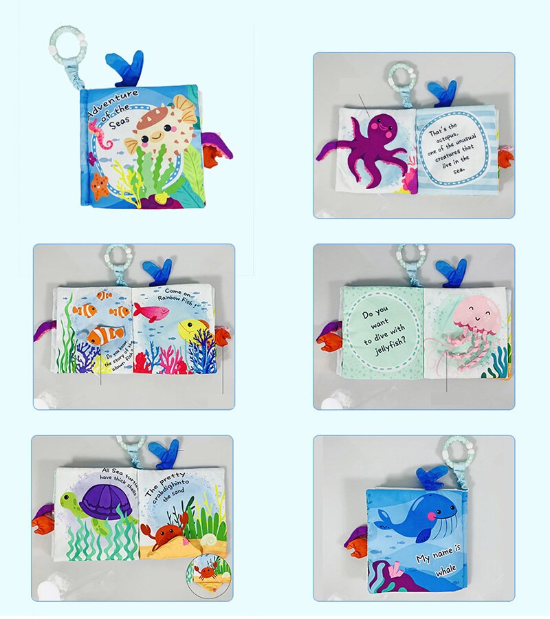 Libro de tela de juguete para beb&eacute;, libro de actividades de tela blanco y negro, libros sensoriales para beb&eacute;s, juguetes montessori de desarrollo temprano para ni&ntilde;os de 0 a 12 meses