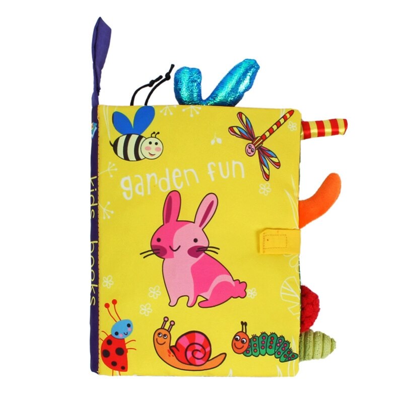 Libro de tela de animales para beb&eacute;, juguetes educativos de aprendizaje suave para beb&eacute;s, libros sensoriales montessori de desarrollo, juguetes para beb&eacute;s de 0 a 12 meses