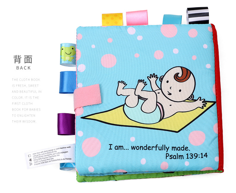 Libro de tela de animales para beb&eacute;, juguetes educativos de aprendizaje suave para beb&eacute;s, libros sensoriales montessori de desarrollo, juguetes para beb&eacute;s de 0 a 12 meses