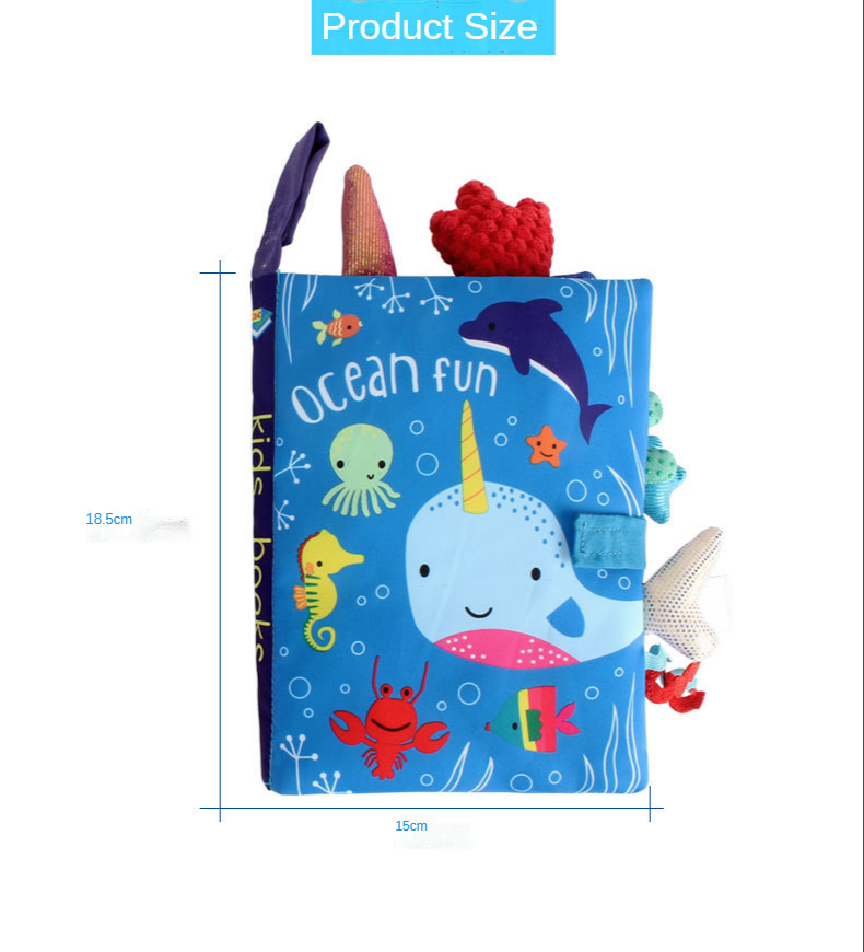 Libro de tela suave para beb&eacute;, libro de aprendizaje temprano para reci&eacute;n nacido, aprendizaje cognitivo, puzle de lectura, juguetes infantiles, libro silencioso para ni&ntilde;os