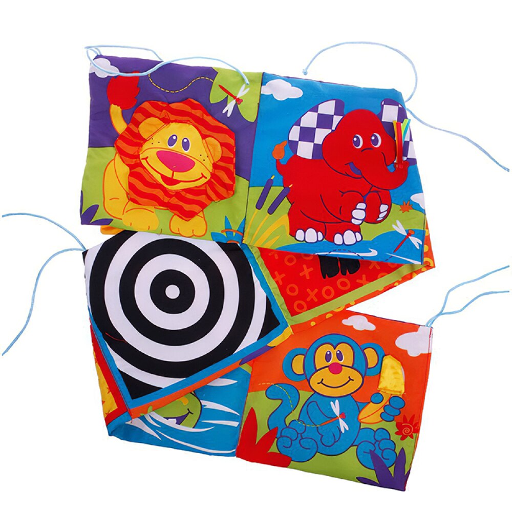 Libro de tela suave para beb&eacute;, libro de aprendizaje temprano para reci&eacute;n nacido, aprendizaje cognitivo, lectura, rompecabezas, juguetes infantiles, libro silencioso para ni&ntilde;os