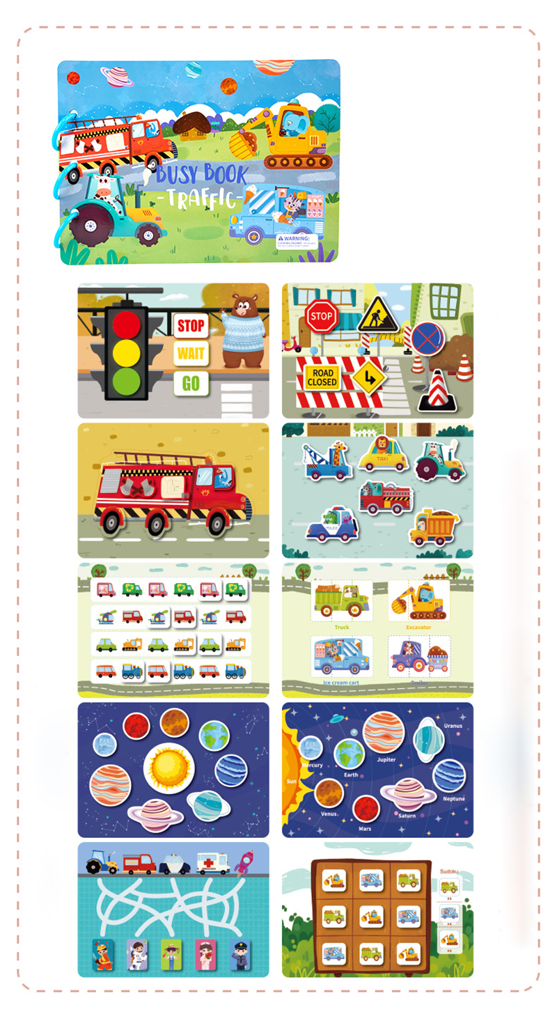 Libro ocupado Montessori de 4 estilos para niños de 2, 3 y 4 años, juguetes de aprendizaje preescolar, libro silencioso de actividades para niños pequeños Libro ocupado Montessori de 4 estilos para niños de 2, 3 y 4 años, juguetes de aprendizaje preescolar, libro silencioso de actividades para niños pequeños