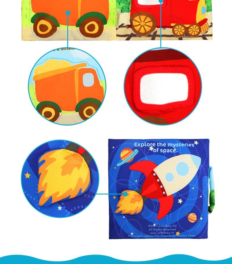 Jollybaby-rompecabezas de educaci&oacute;n temprana para ni&ntilde;os, libro de tela con anillo de papel, historia de beb&eacute;, mu&ntilde;ecas peque&ntilde;as en casa, WJ468