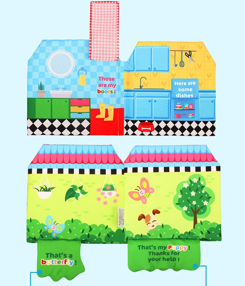 Jollybaby-rompecabezas de educaci&oacute;n temprana para ni&ntilde;os, libro de tela con anillo de papel, historia de beb&eacute;, mu&ntilde;ecas peque&ntilde;as en casa, WJ468