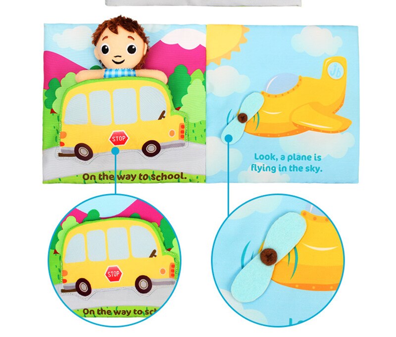 Jollybaby-rompecabezas de educaci&oacute;n temprana para ni&ntilde;os, libro de tela con anillo de papel, historia de beb&eacute;, mu&ntilde;ecas peque&ntilde;as en casa, WJ468