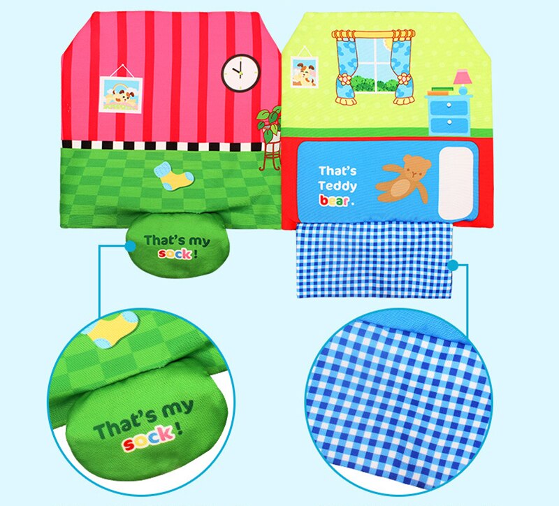 Jollybaby-rompecabezas de educaci&oacute;n temprana para ni&ntilde;os, libro de tela con anillo de papel, historia de beb&eacute;, mu&ntilde;ecas peque&ntilde;as en casa, WJ468