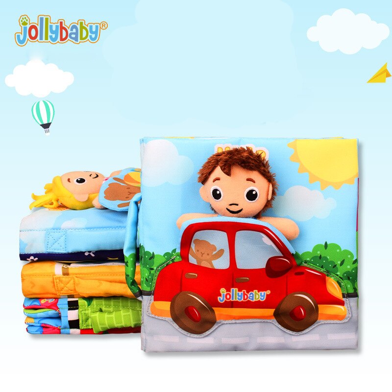 Jollybaby-rompecabezas de educación temprana para niños, libro de tela con anillo de papel, historia de bebé, muñecas pequeñas en casa, WJ468 Jollybaby-rompecabezas de educación temprana para niños, libro de tela con anillo de papel, historia de bebé, muñecas pequeñas en casa, WJ468