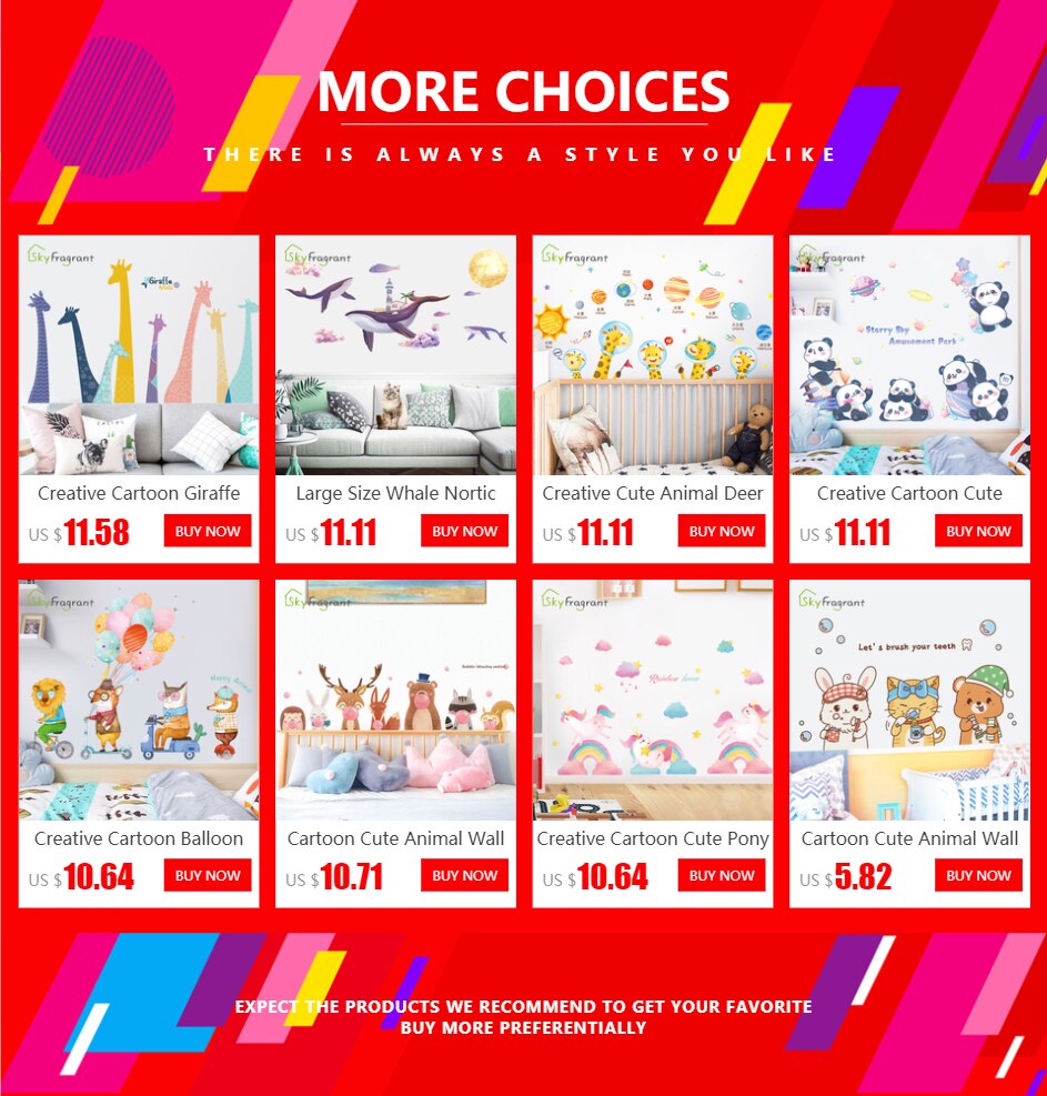 Cartoon Animal Sheep Wall Stickers For Kids Rooms Baby Girl Bedroom Wall Decorations Self Adhesive Decoration Sticker Home Decor