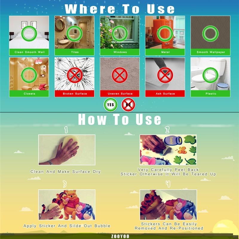 DIY Mickey Mouse Cat Dog Family Art Mural Carton Decorations For Kids Room Decor Baby Nursery Decal Sticker Wallpaper Stickers