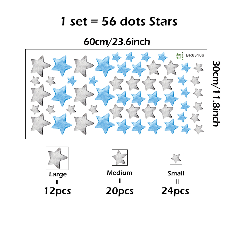 Baby Boy Elephant Sleeping Moon Wall Stickers for Kids Room Baby Nursery Room Decoration Wall Decals Home Decor Cartoon Animal