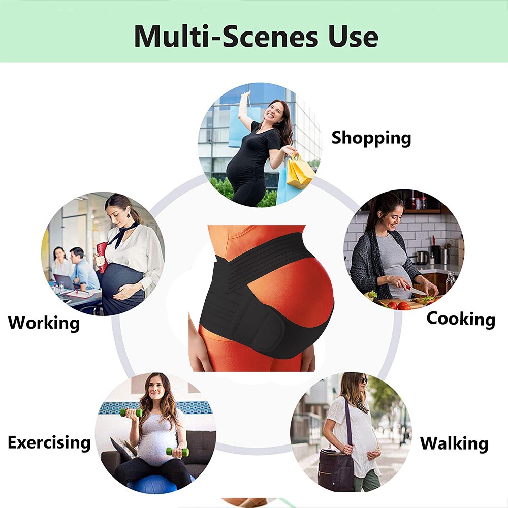 Pregnant Women Support Belly Band Back Clothes Belt Adjustable Waist Care Maternity Abdomen Brace Protector Pregnancy