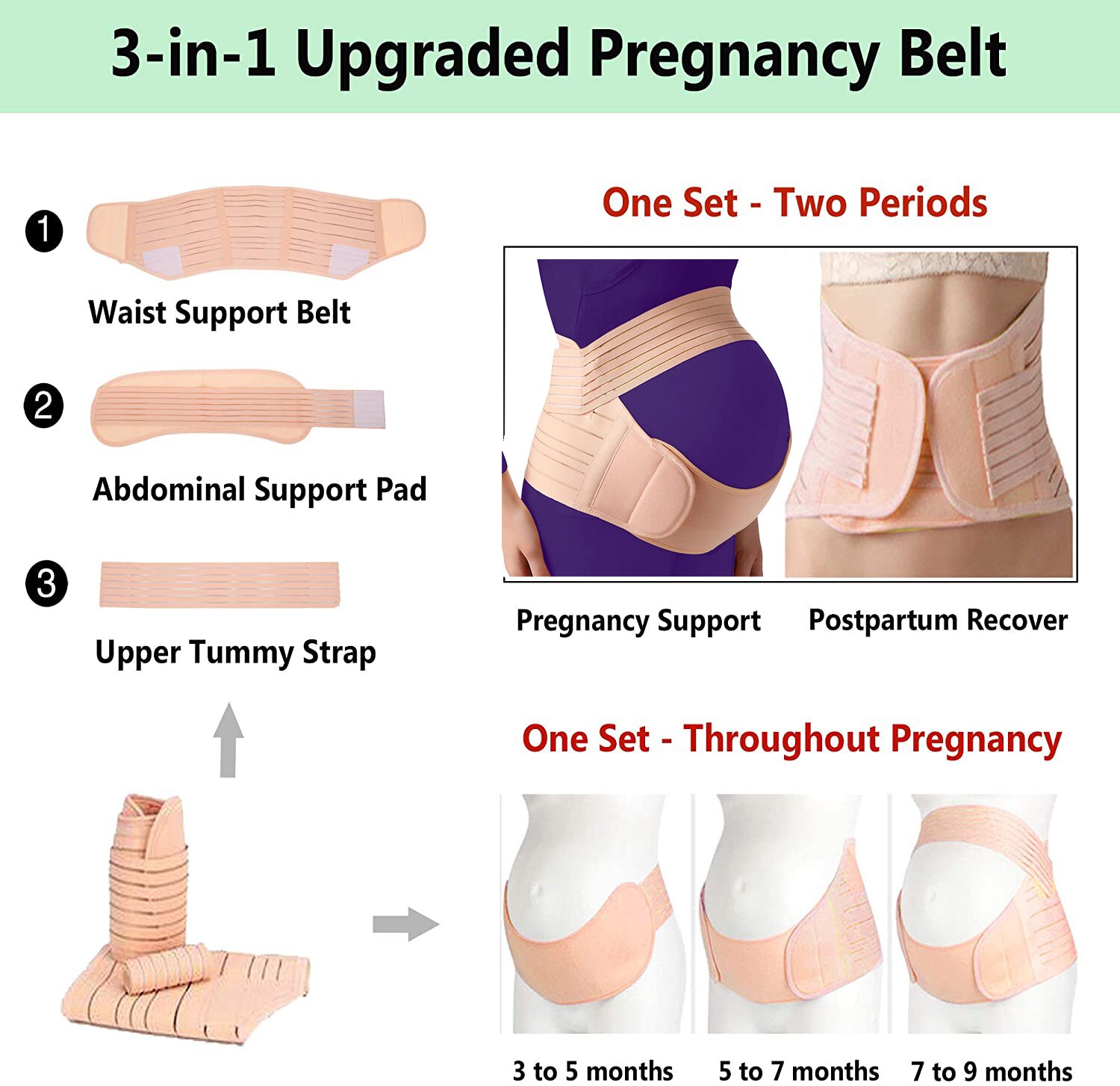 Pregnant Women Belts Maternity Belly Belt Waist Care Abdomen Support Belly Band Back Brace Protector pregnant maternity clothes