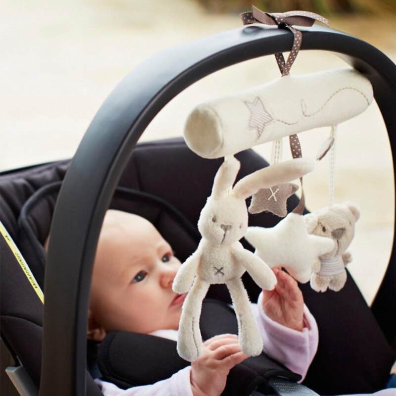 Bebek yürüyor çıngıraklar oyuncaklar bebek arabası beşik yumuşak tavşan ayı tarzı Pram askılı oyuncaklar peluş yatıştırmak için oyuncak bebek yatağı aksesuarları Bebek yürüyor çıngıraklar oyuncaklar bebek arabası beşik yumuşak tavşan ayı tarzı Pram askılı oyuncaklar peluş yatıştırmak için oyuncak bebek yatağı aksesuarları