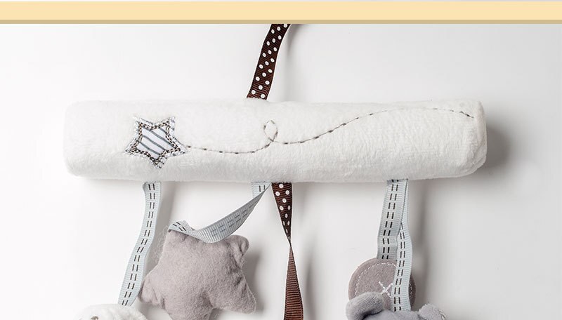 Bebek y&uuml;r&uuml;yor &ccedil;ıngıraklar oyuncaklar bebek arabası beşik yumuşak tavşan ayı tarzı Pram askılı oyuncaklar peluş yatıştırmak i&ccedil;in oyuncak bebek yatağı aksesuarları