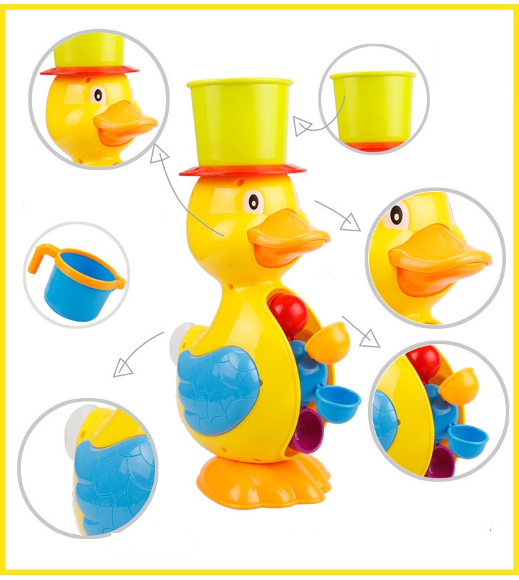 Kids Shower Bath Toys Cute Yellow Duck Waterwheel Elephant Toys Baby Faucet Bathing Water Spray Tool Dabbling Toy Dropshipping