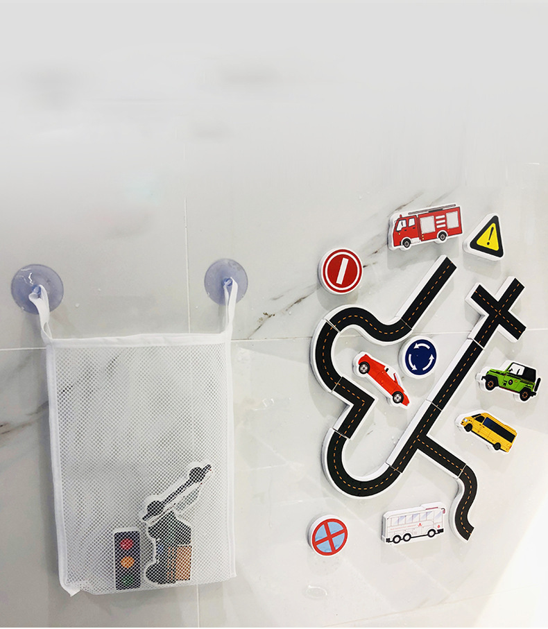 23 Pieces Children Baby Baby Bath Bath Water Toy City Traffic Car Road Rail Puzzle