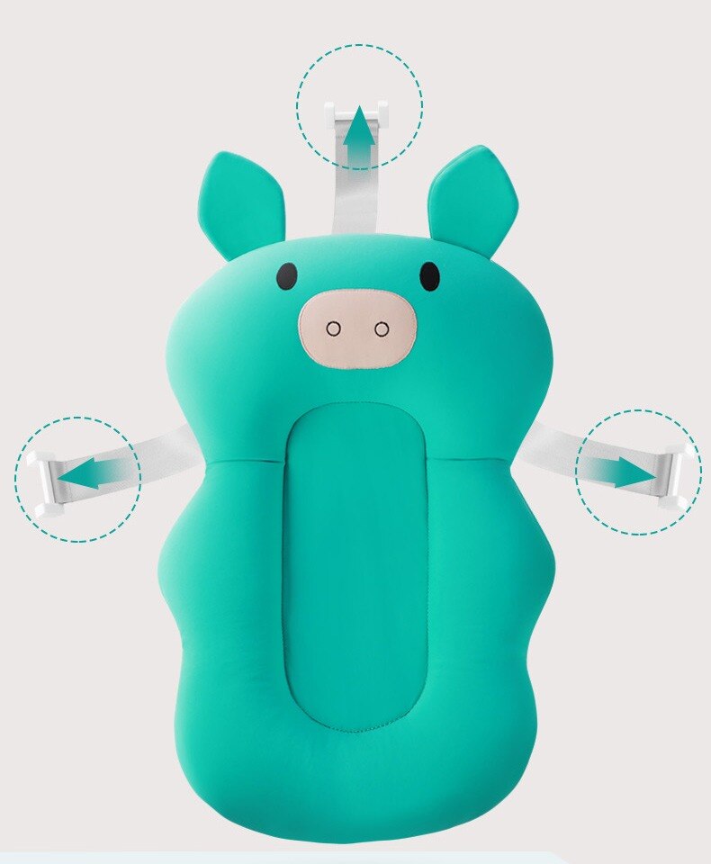 Baby Shower Bath Tub Pad Non-Slip Bathtub Seat Support Mat Newborn Safety Security Bath Support Cushion Foldable Soft Pillow Mat