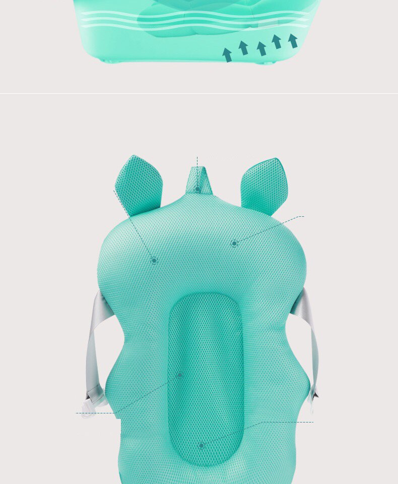 Baby Shower Bath Tub Pad Non-Slip Bathtub Seat Support Mat Newborn Safety Security Bath Support Cushion Foldable Soft Pillow Mat