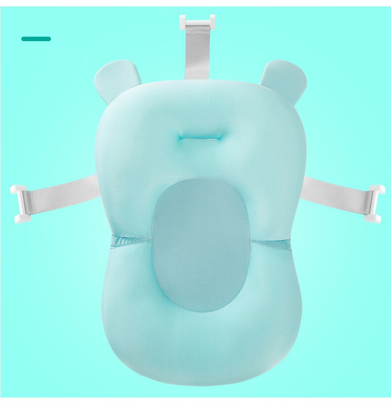 Baby Shower Bath Tub Pad Non-Slip Bathtub Seat Support Mat Newborn Safety Security Bath Support Cushion Foldable Soft Pillow Mat