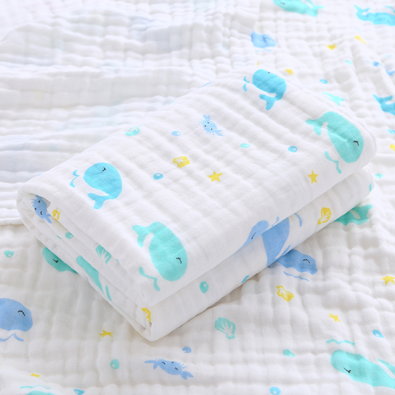 Baby Bath Towel Boy Girl 100% Cotton Baby Towel Blanket For Newborn Baby Bathrobe 6 Layers Gauze Washcloth Infant Swaddle