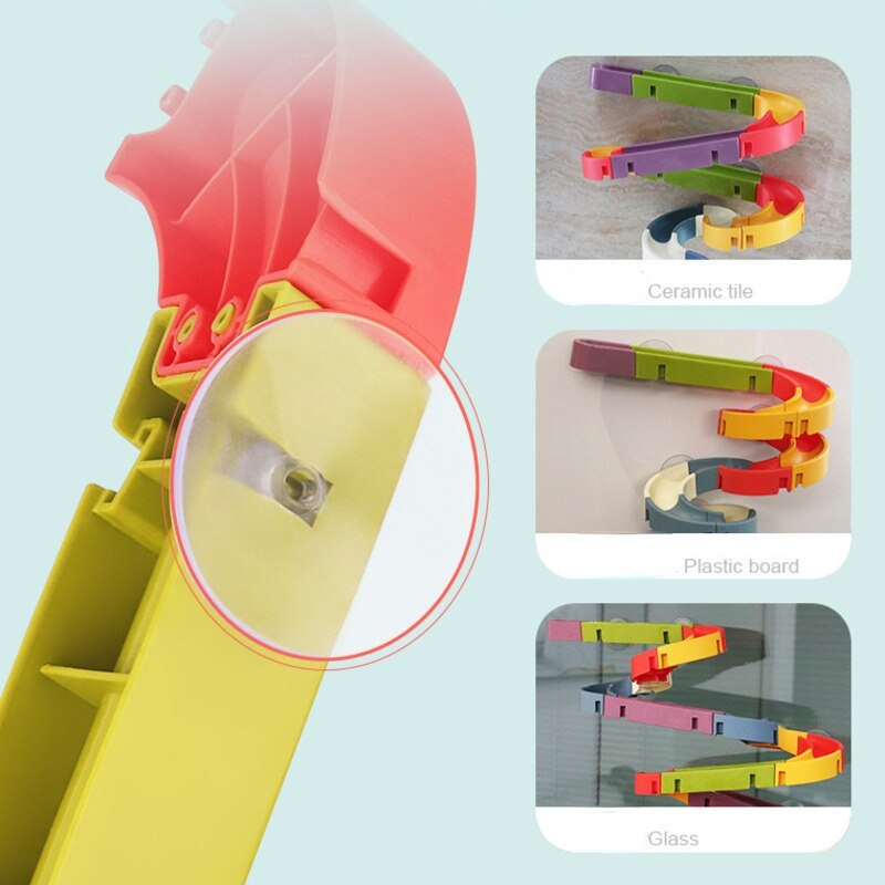 Baby Bath Toys DIY Slide Tracks Pipeline Yellow Ducks Bathroom Bathtub Play Rainbow Shower Water Educational Toys For Children
