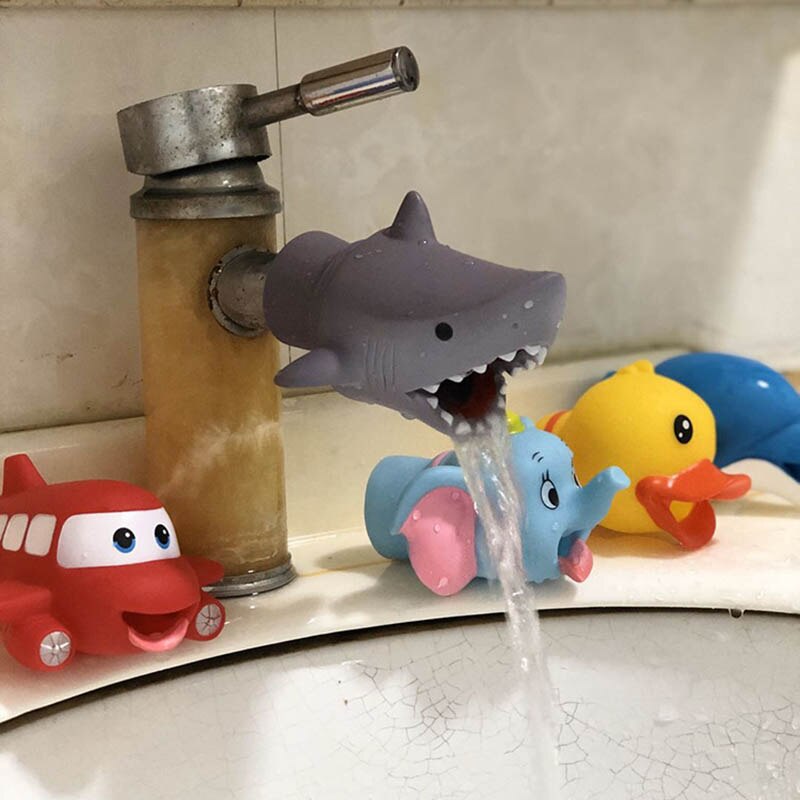 Cute Animal Faucet Extender Water Children Saving Cartoon Faucet Tool Help Washing Hands Bathroom Bath Toys Kitchen Tap Tok Kids