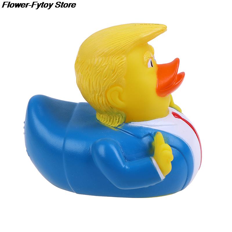Cartoon Trump Duck Bath Shower Water Floating US President Rubber Duck Baby Toy Water Toy Shower Duck Child Bath Float Toy