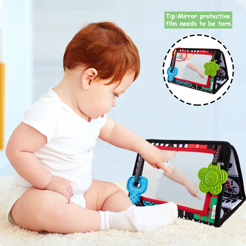 teytoy Tummy Time Mirror Newborn Toys Baby Mirror Tummy Time Toys Black and White High Contrast Baby Toys teytoy Tummy Time Mirror Newborn Toys Baby Mirror Tummy Time Toys Black and White High Contrast Baby Toys