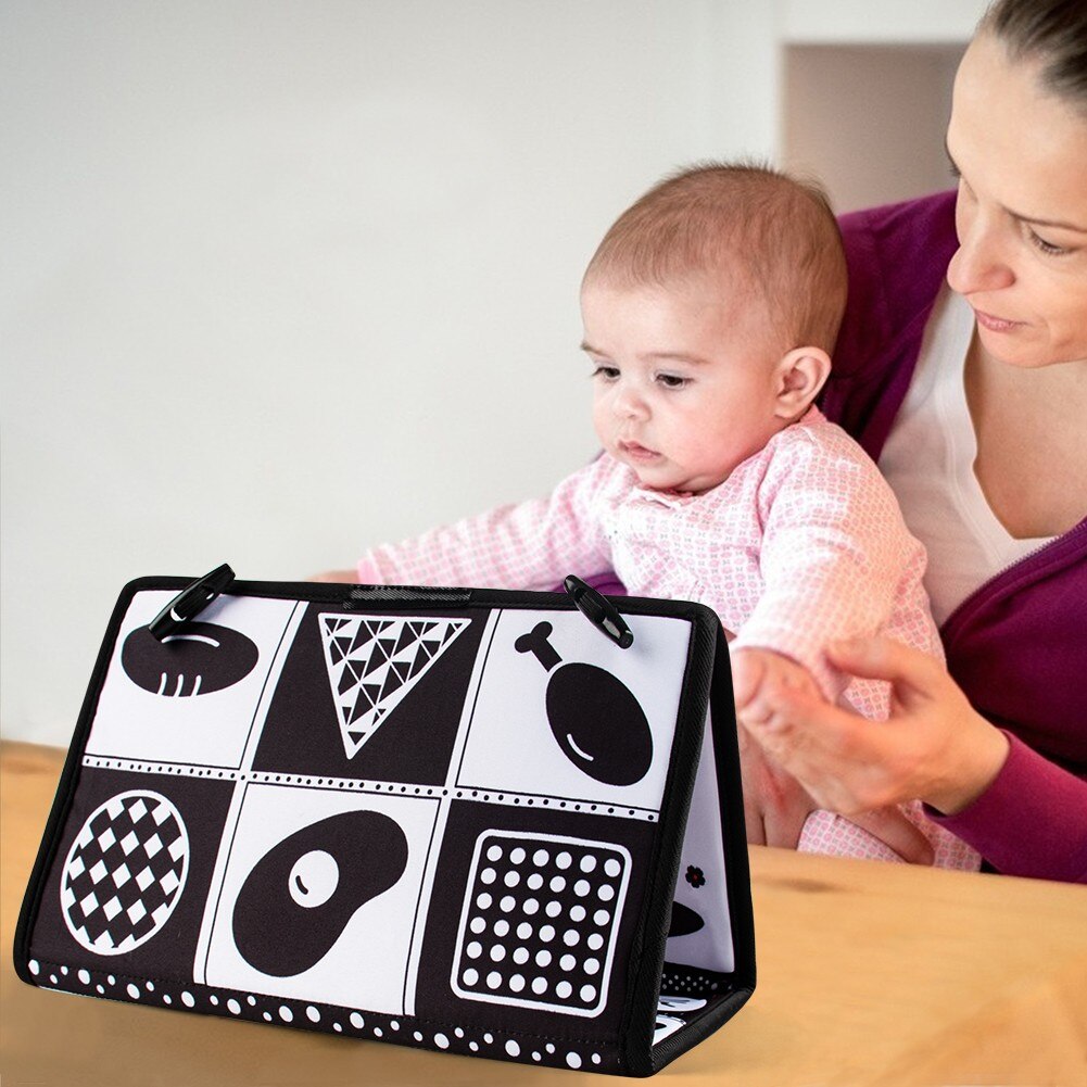 teytoy Tummy Time Mirror Newborn Toys Baby Mirror Tummy Time Toys Black and White High Contrast Baby Toys