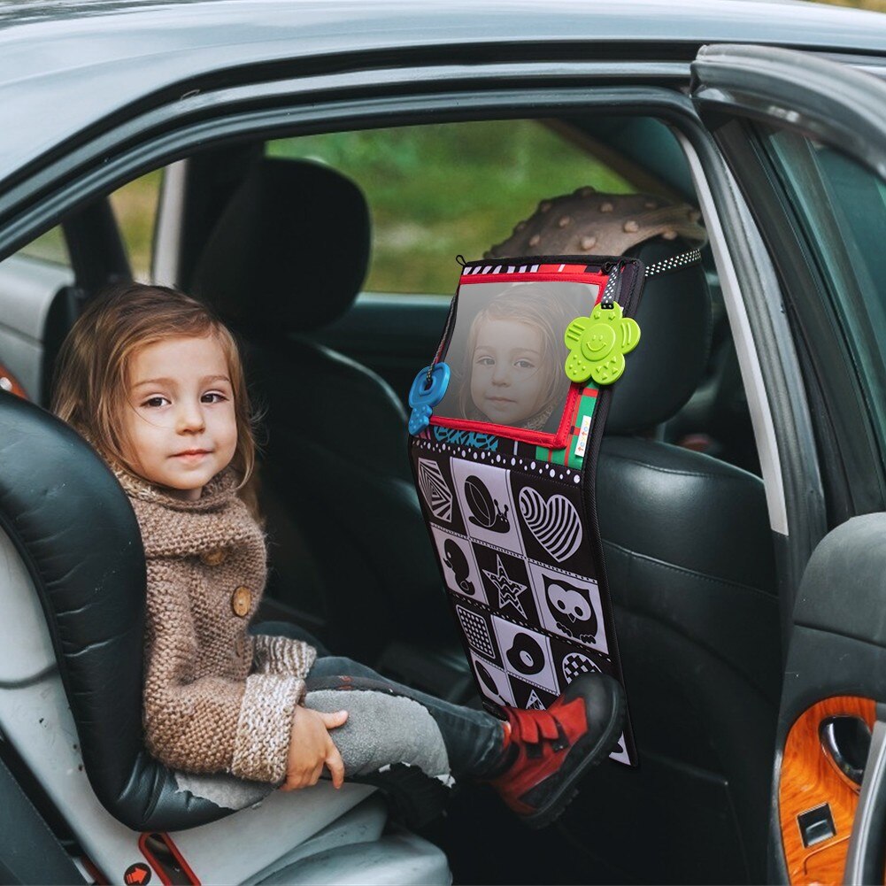 teytoy Tummy Time Mirror Newborn Toys Baby Mirror Tummy Time Toys Black and White High Contrast Baby Toys