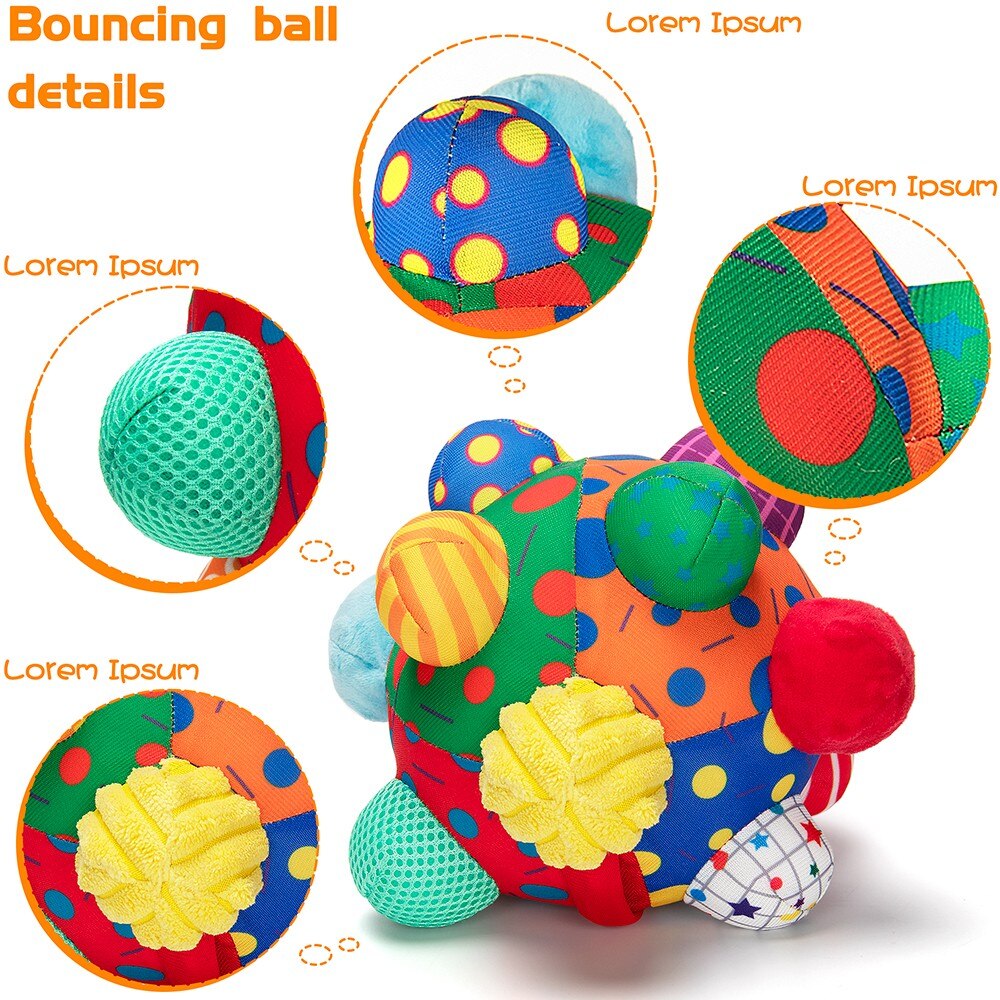 teytoy Developmental Bumpy Ball, USB Charged Bouncing Crawl Ball Toy Baby Sensory Toys Music Shake Dancing Balls Multicolor Ball teytoy Developmental Bumpy Ball, USB Charged Bouncing Crawl Ball Toy Baby Sensory Toys Music Shake Dancing Balls Multicolor Ball