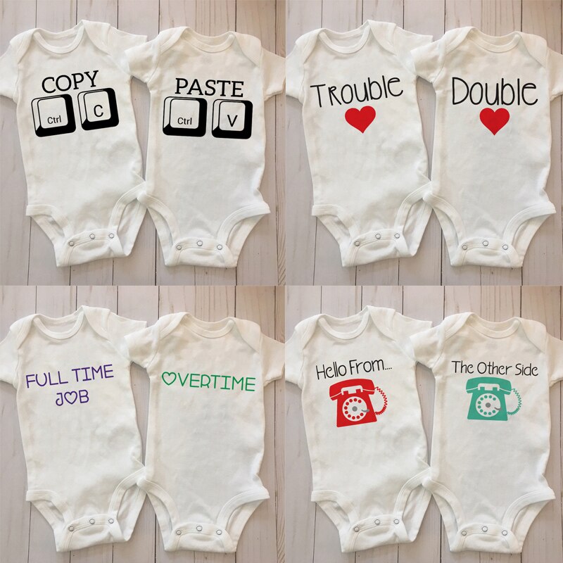 Twin Pregnancy Announcement Jumpsuit Gender Neutral Baby Bodysuit Twin Baby Shower Gift Twins Newborn Twin Gift Twin Pregnancy Announcement Jumpsuit Gender Neutral Baby Bodysuit Twin Baby Shower Gift Twins Newborn Twin Gift