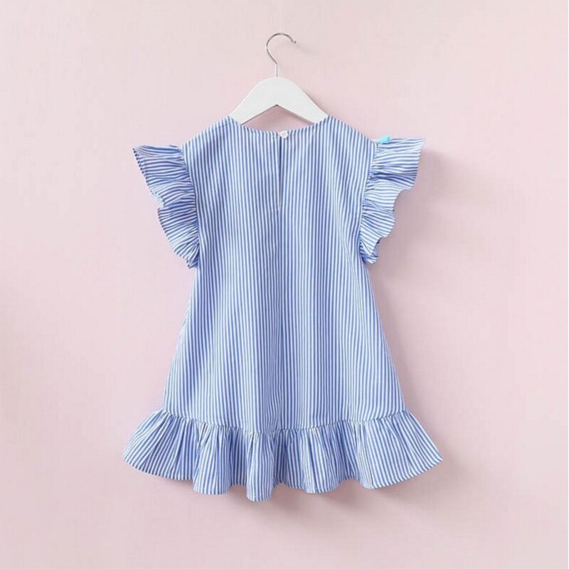 New In Family Matching Dress Mom And Daughter Clothes Nine Quarter Stripe Mini Baby Girl Outfits Mother And Daughter Dresses