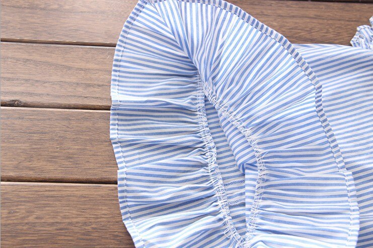 New In Family Matching Dress Mom And Daughter Clothes Nine Quarter Stripe Mini Baby Girl Outfits Mother And Daughter Dresses