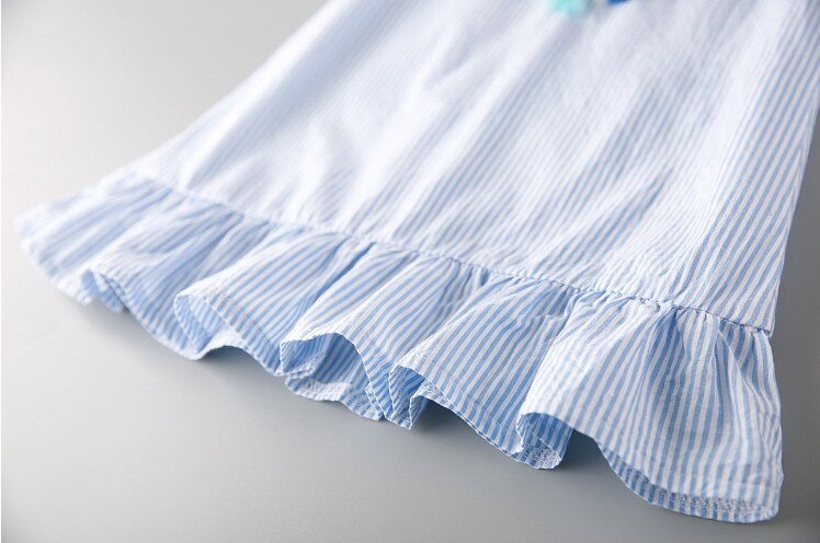 New In Family Matching Dress Mom And Daughter Clothes Nine Quarter Stripe Mini Baby Girl Outfits Mother And Daughter Dresses