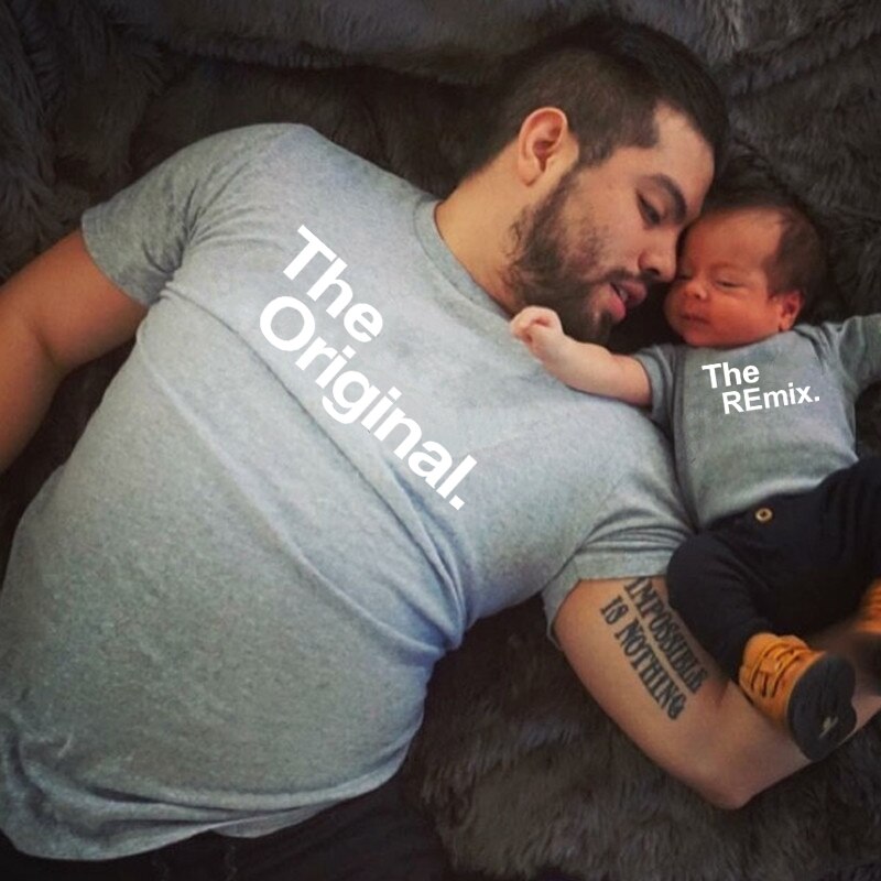 The Original Remix Family Matching Outfits Daddy Mom Kids T-shirt Baby Bodysuit Family Look Father Son Clothes Father's Day Gift The Original Remix Family Matching Outfits Daddy Mom Kids T-shirt Baby Bodysuit Family Look Father Son Clothes Father's Day Gift
